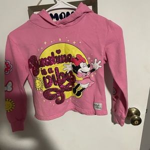 Girls pink Minnie Mouse hoodie size 7/8